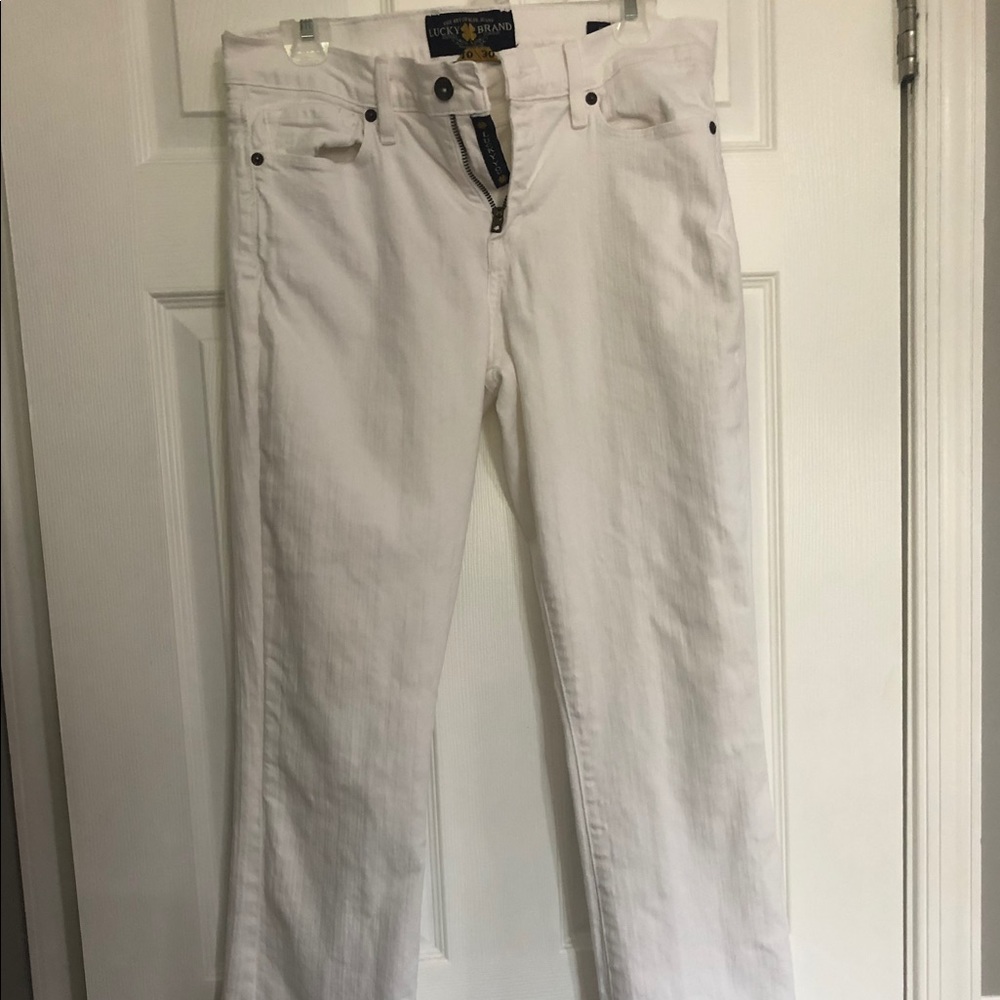 Lucky brand white Sofia boot jeans 10/30